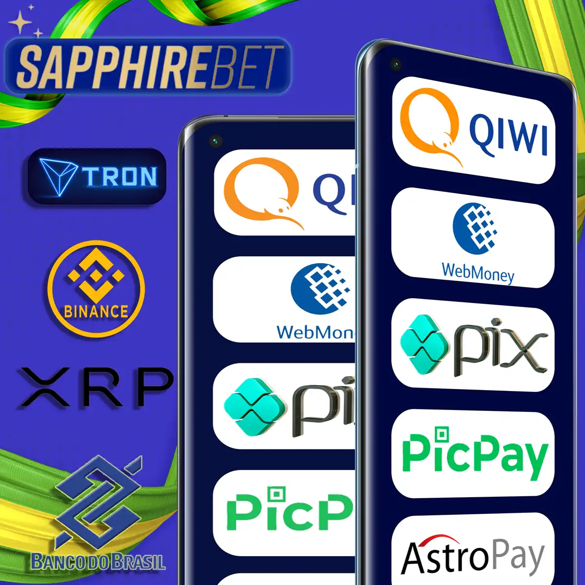 Métodos de pagamento Sapphirebet casino online
