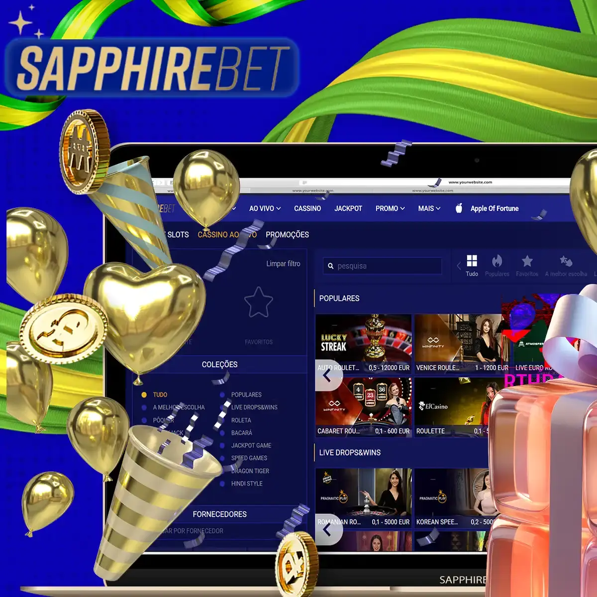 Aniversário com Sapphirebet