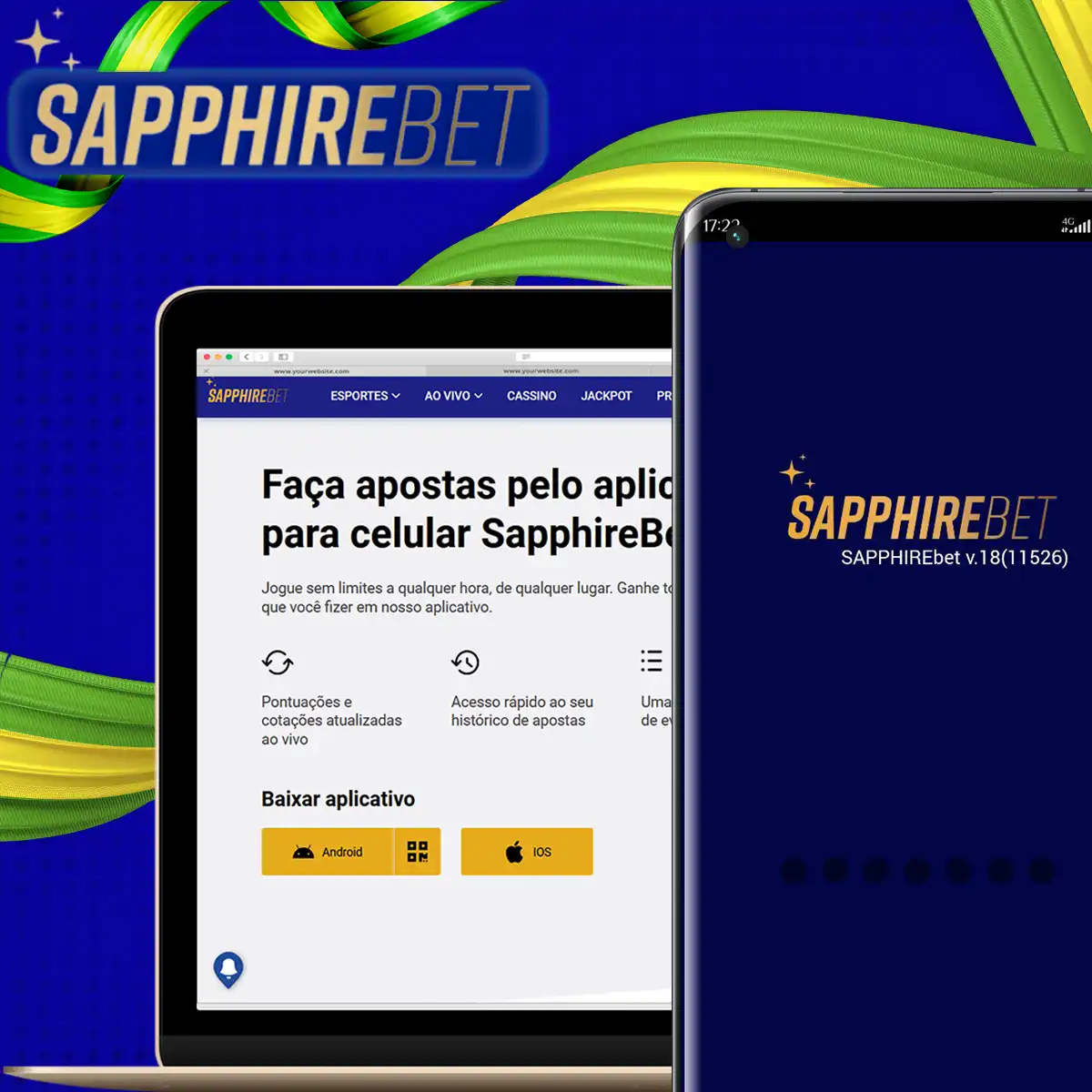 App móvel para Android e iOS Sapphirebet