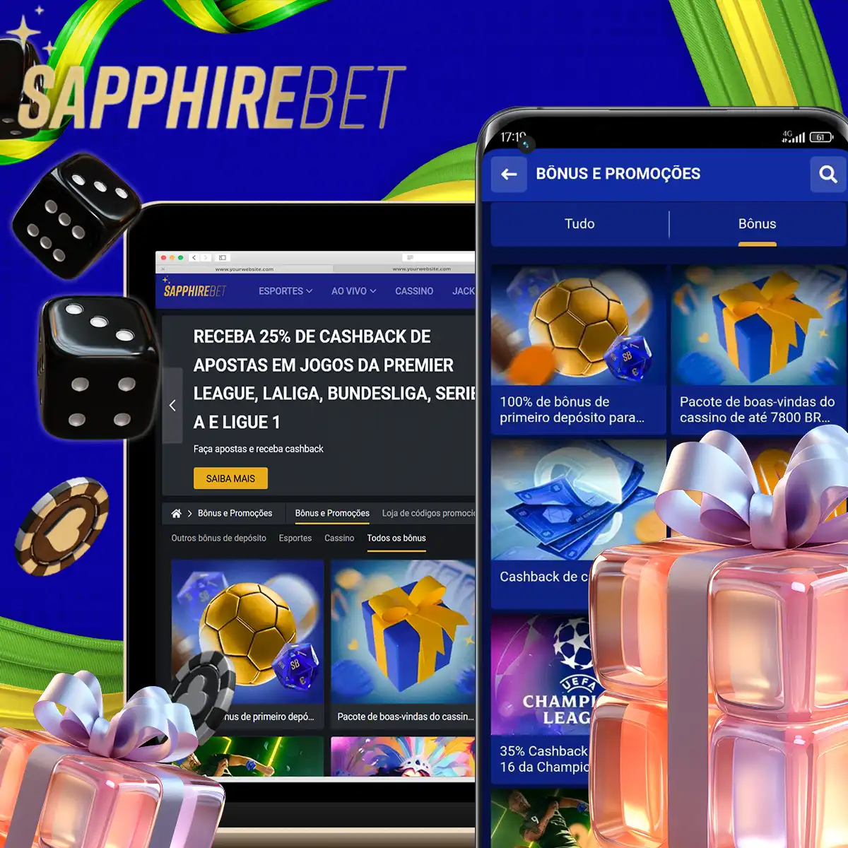 Todos os bônus e promoções da casa de apostas Sapphirebet
