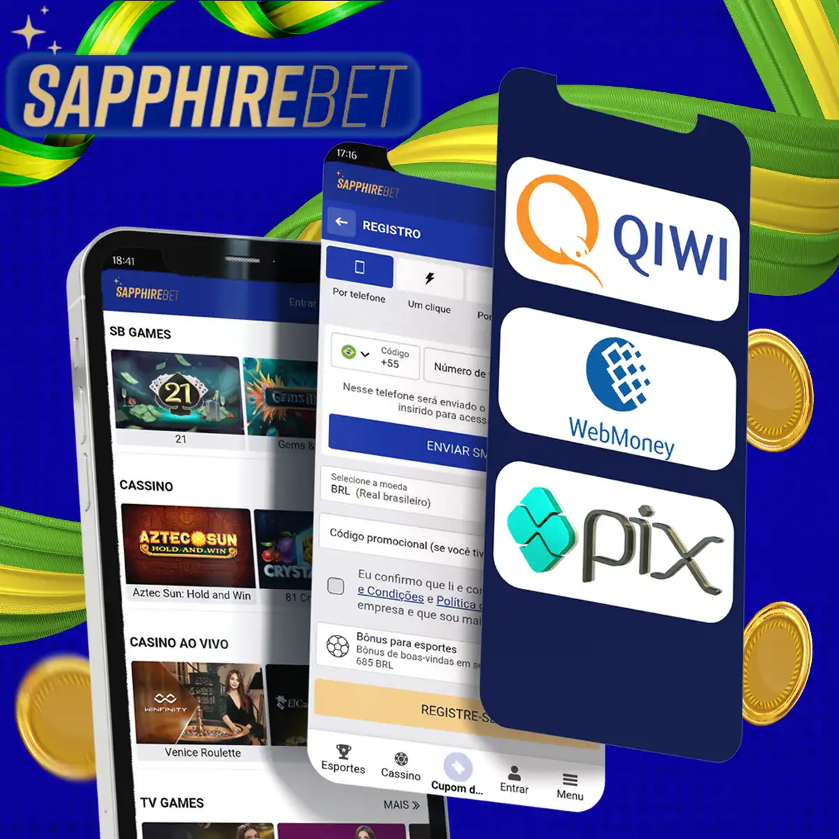 Instruções sobre como começar a apostar na Sapphirebet