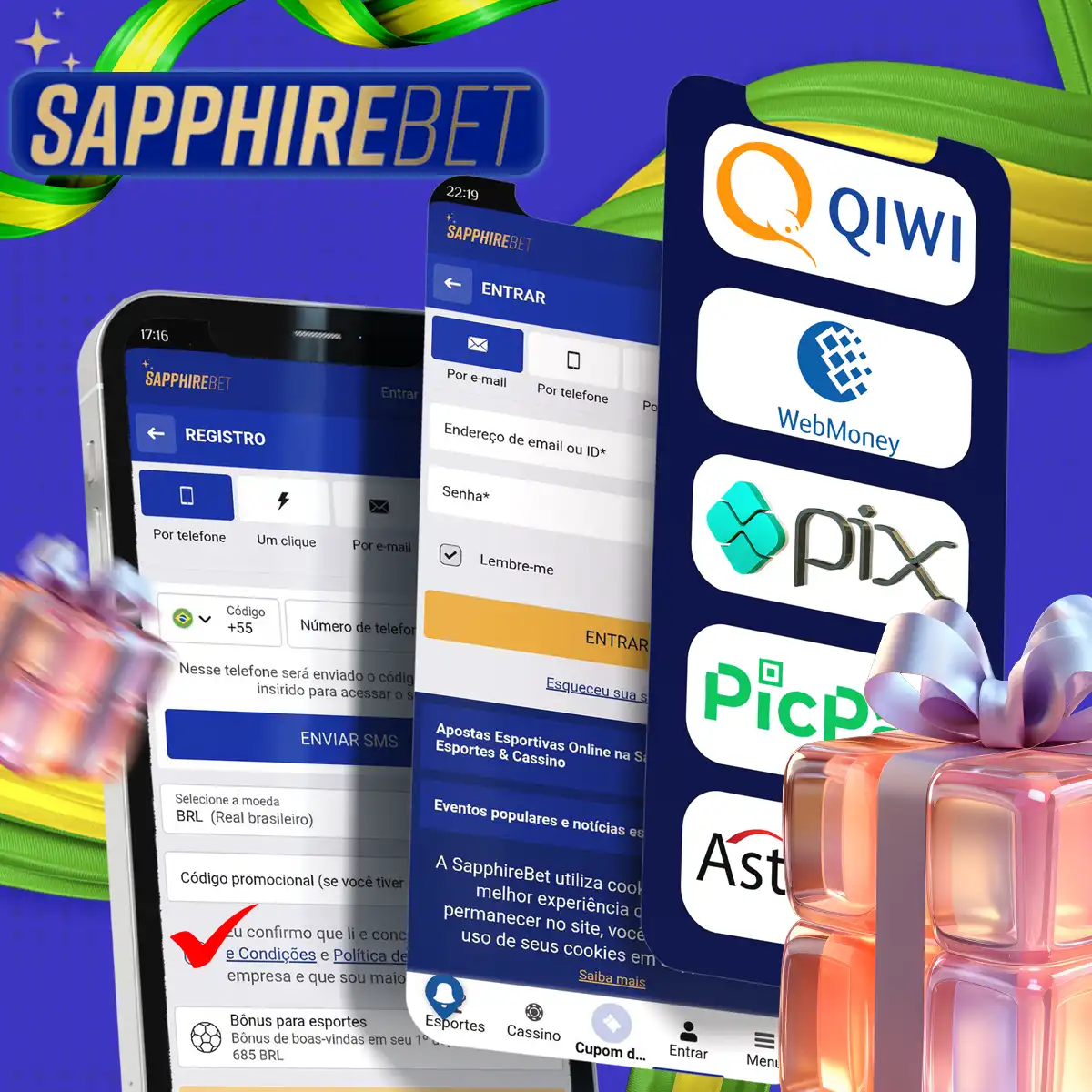 Passo a passo para fazer o primeiro depósito Sapphirebet