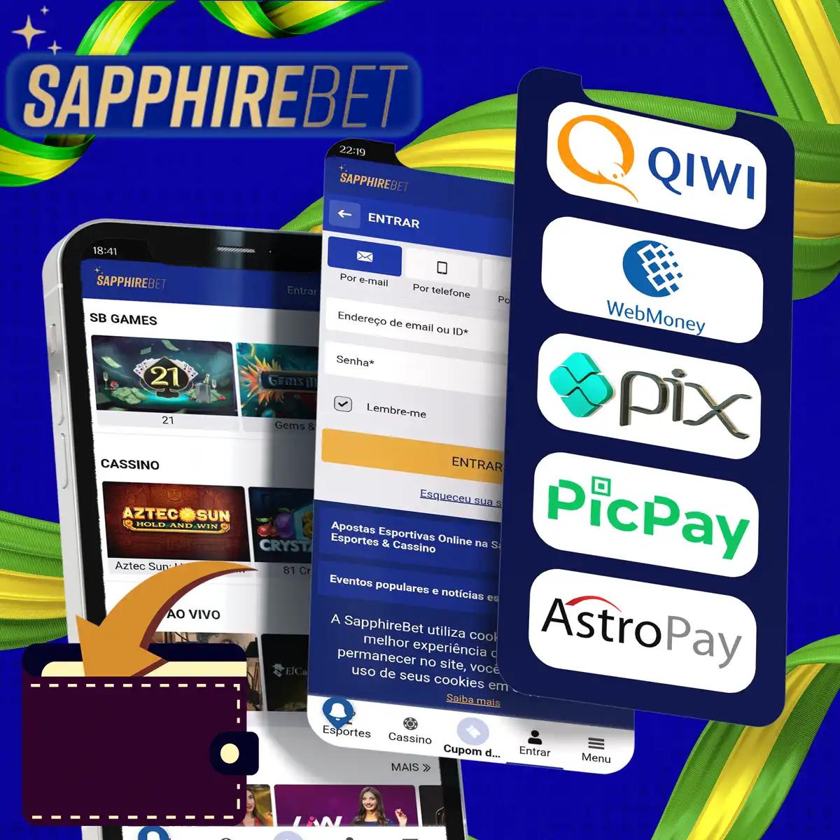 Para fazer uma retirada na Sapphirebet online, é fácil.