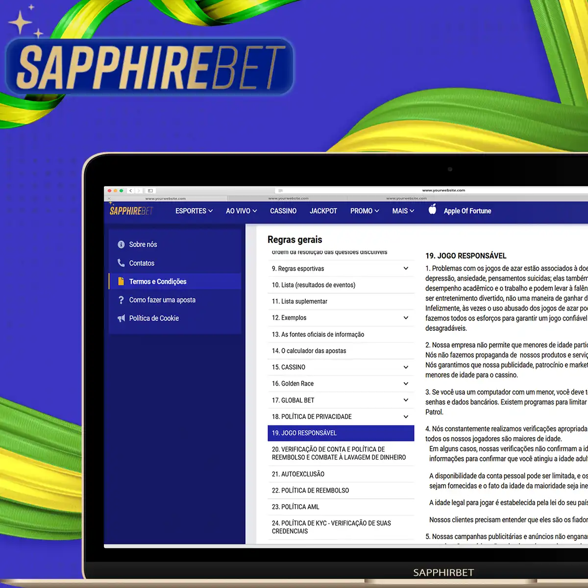 Jogo Responsável Sapphirebet