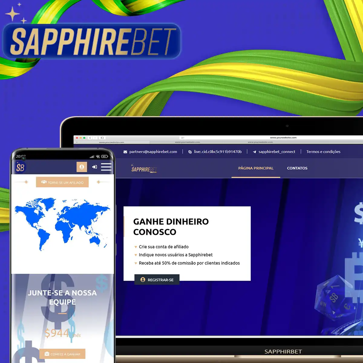 Como funciona Programa de afiliados da Sapphirebet