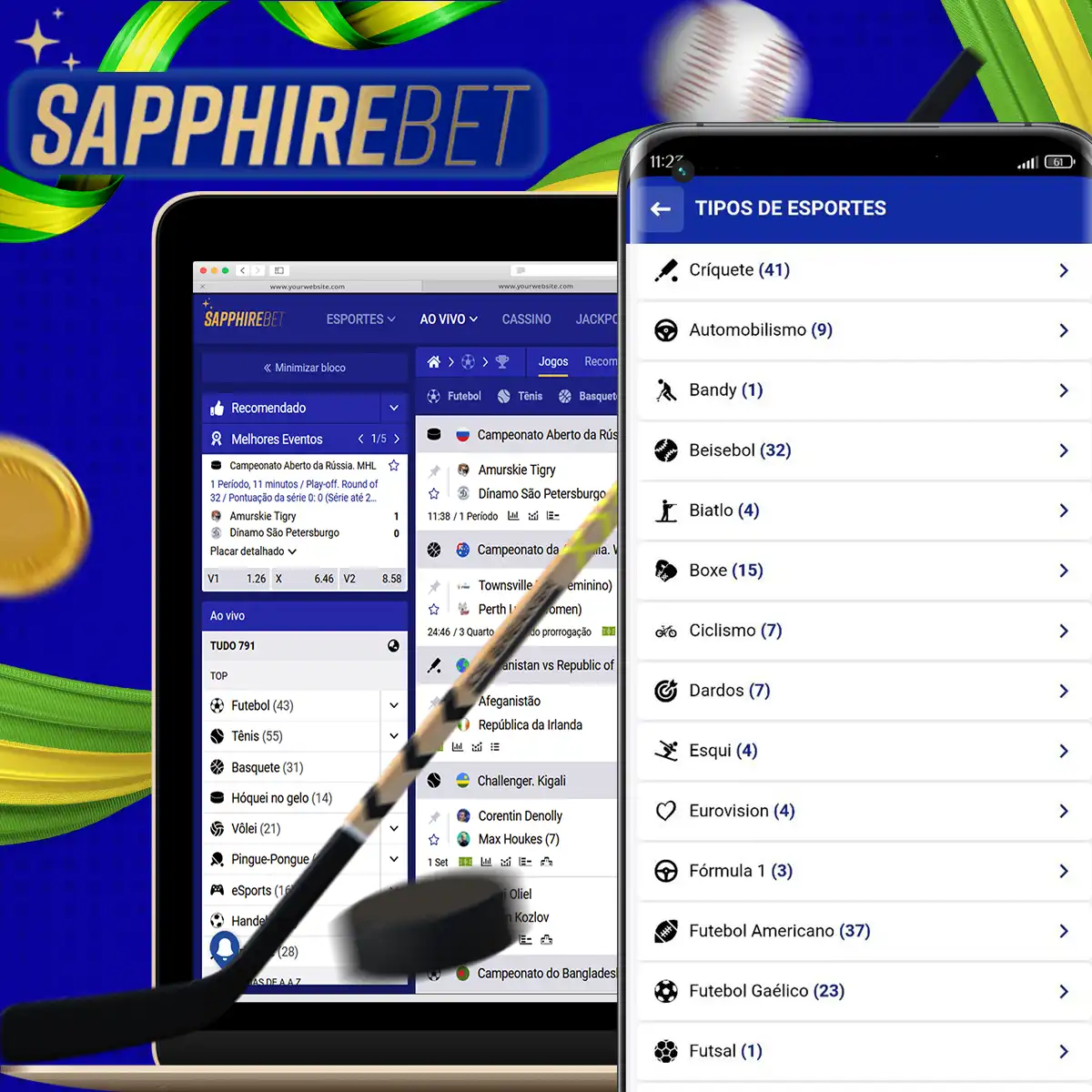 Deportes disponibles para apuestas online en Sapphirebet