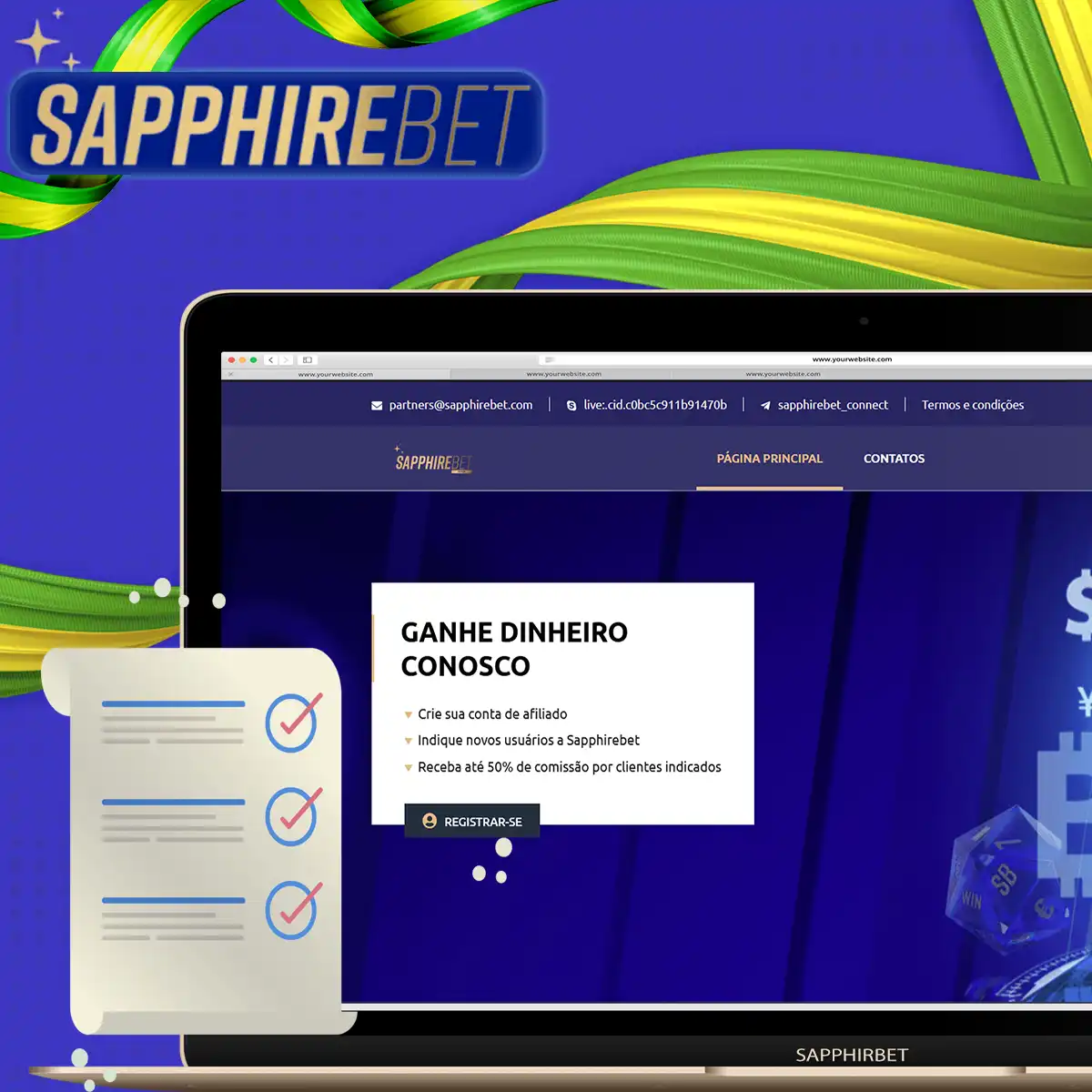 Regras do programa de afiliados da Sapphirebet