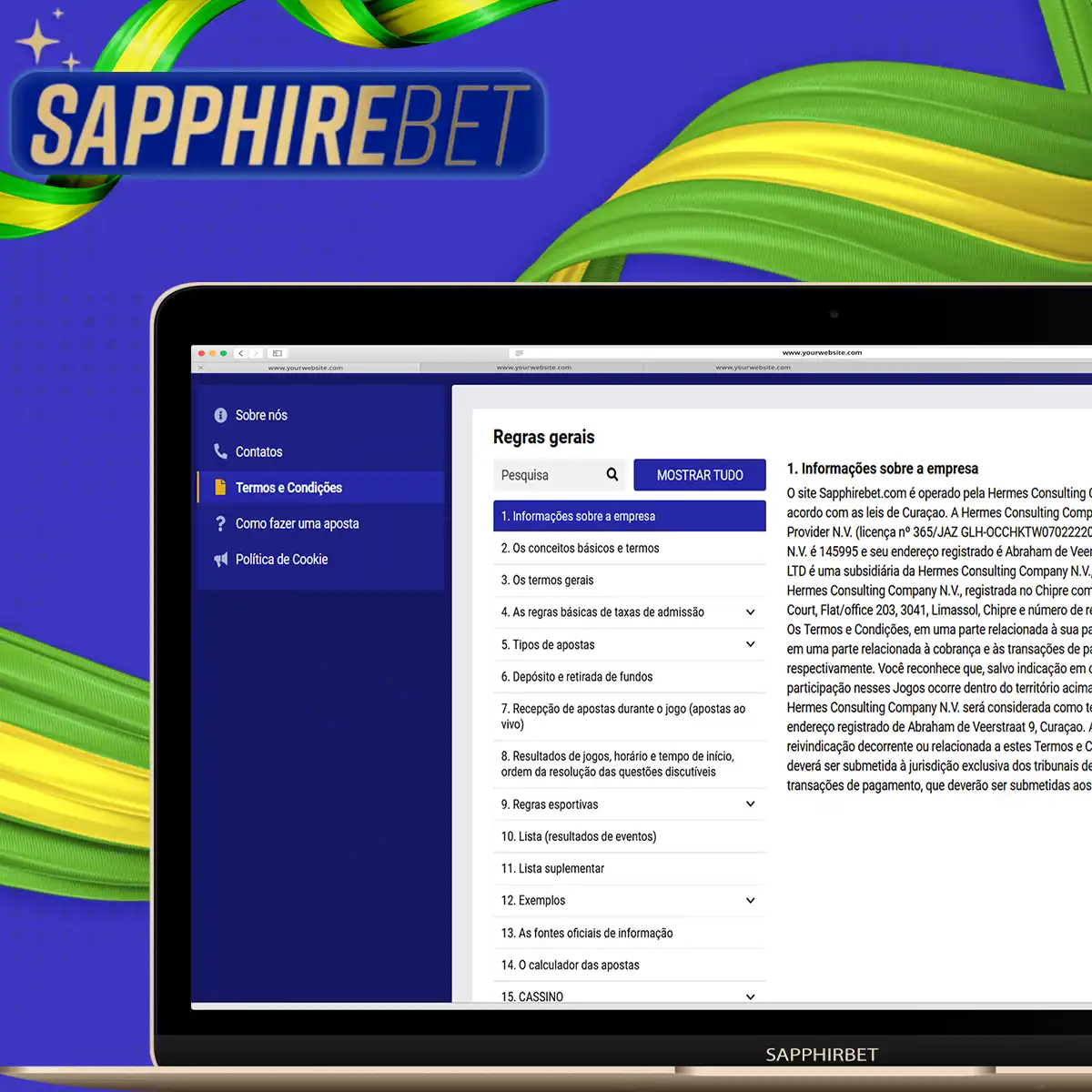 Termos e condições Sapphirebet