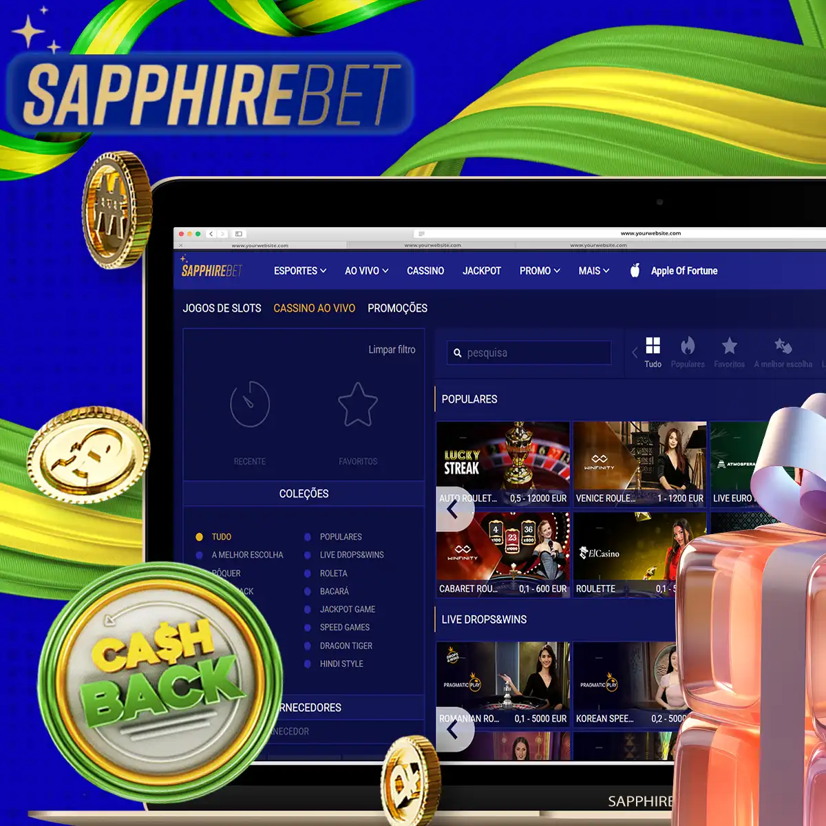 Cashback de cassino Sapphirebet