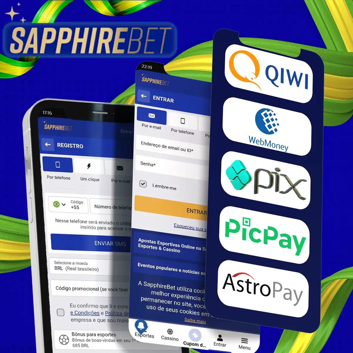 Instruções sobre como fazer seu primeiro depósito na Sapphirebet