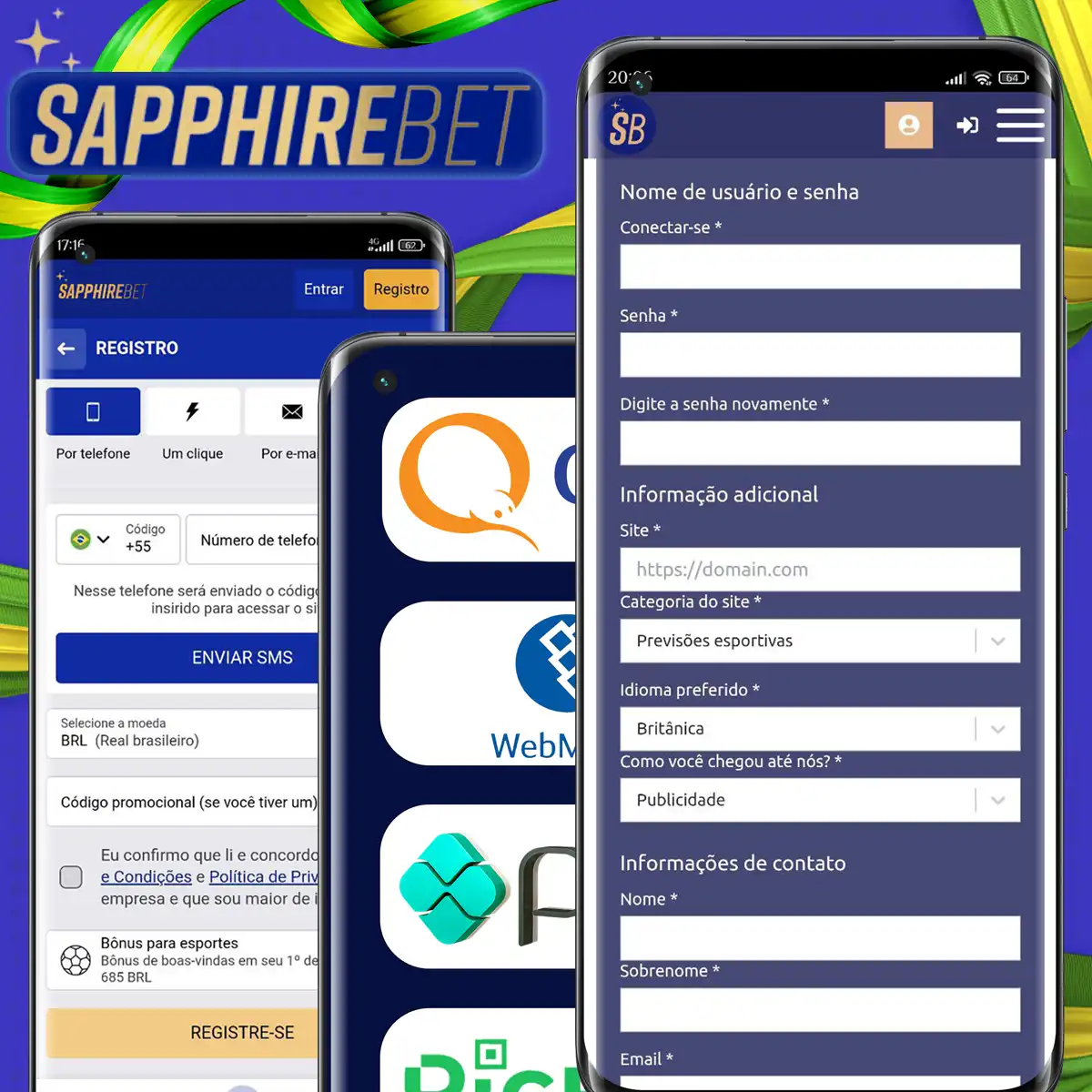 Instruções sobre como participar do programa de afiliados da Sapphirebet